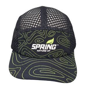 Spring Nature Up Slideback Trucker Hat Black One Size Adjustable Lightweight